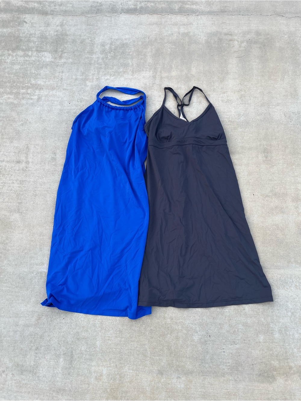 Athleta Blue and Grey Athletic Outdoor Dresses - Two-Pack size M